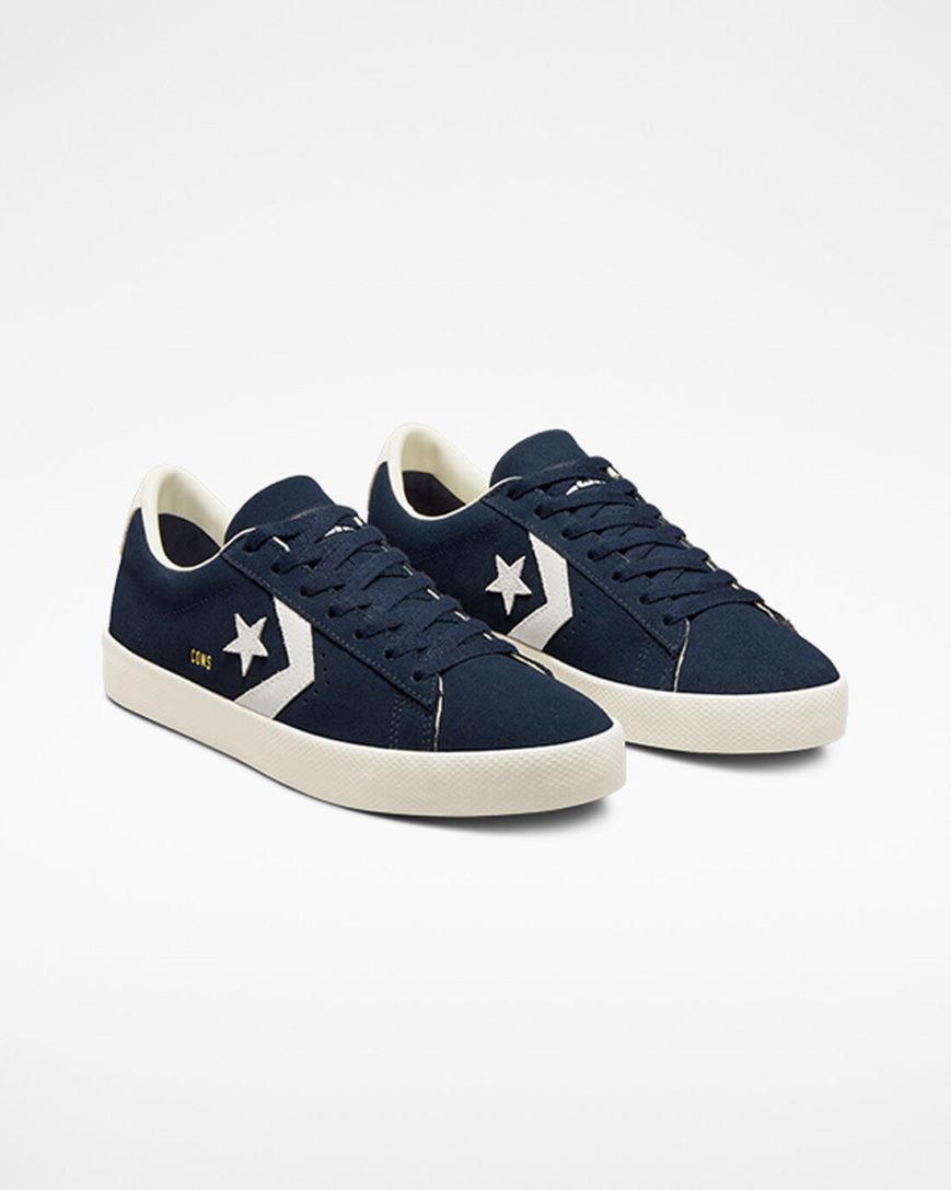 Bascheți Barbati Converse CONS PL Vulc Pro Piele Intoarsa Obsidienne Obsidienne | RO 0JUFK659